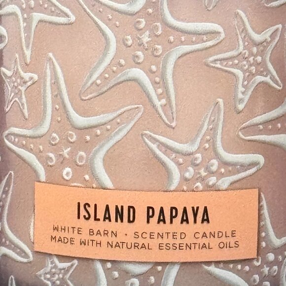 BBW Island Papaya White Barn Bath & Body Works Mason Jar Single Wick Candle - Picture 3 of 10